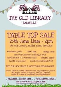 Old Library Table Top Sale Leaflet