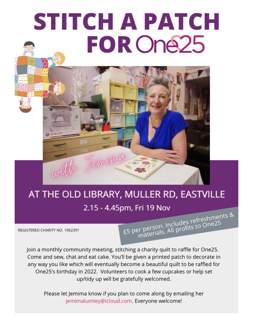One25 Charity Quilt Stitching Flyer